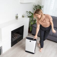 Dehumidifier with touch panel, humidity indicator, uv lamp, air ionizer. Air dryer